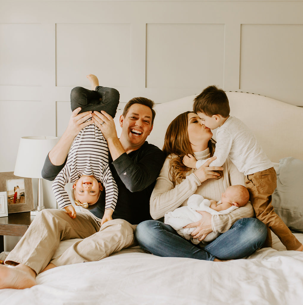 Connecting with kids during a photo session.